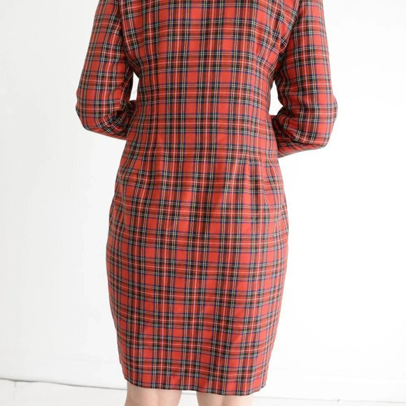 Vintage Northern Traditions Red Scottish Print Double Breasted Dress 5-6 - Picture 4 of 10